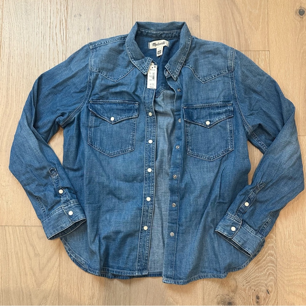 Madewell Blue Denim Button Down Shirt